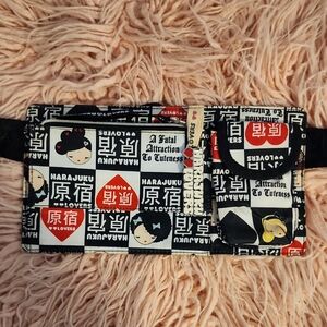 Harajuku Lovers Black and Red Patterned fanny pack